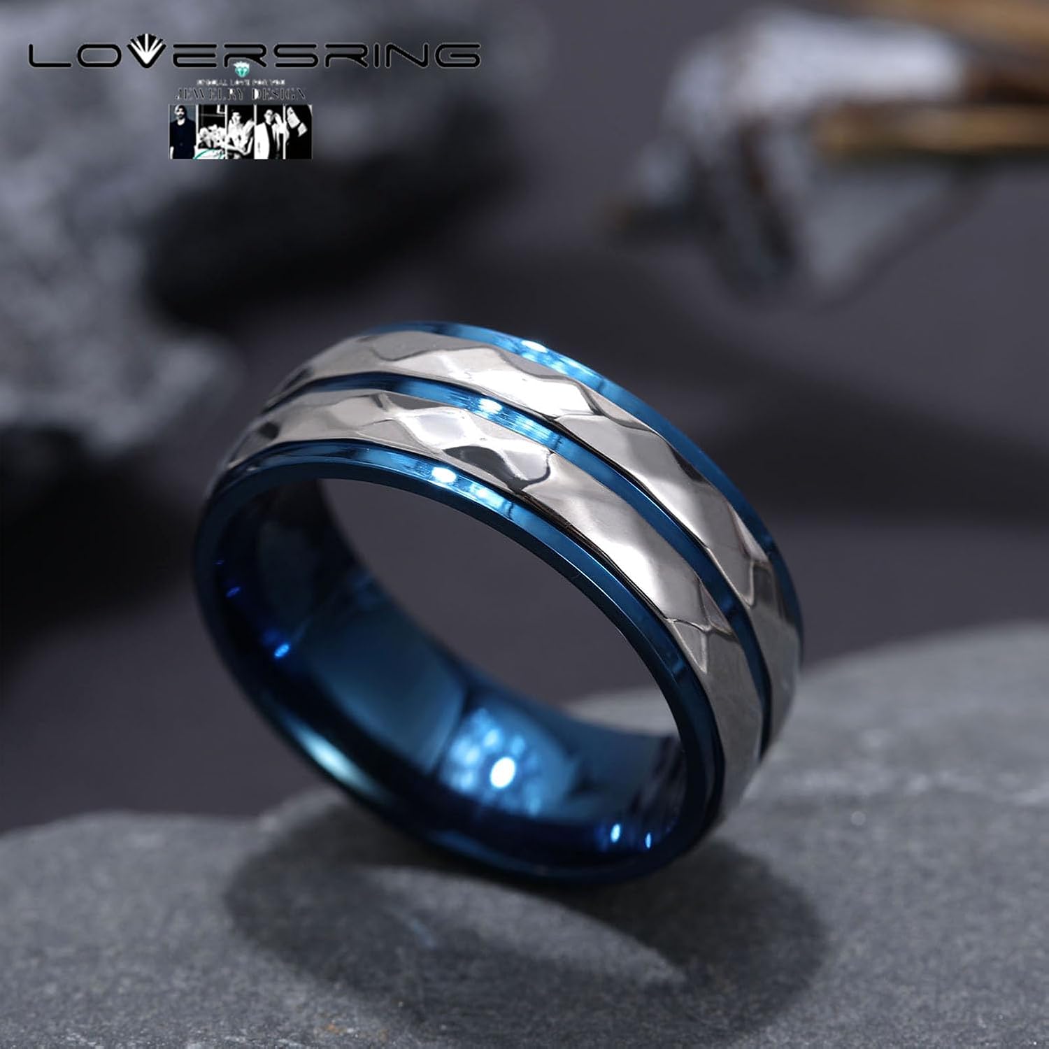 TWO RINGS Wedding Ring Sets His And Hers Promise Ring Couples Bridal Sets Women 925 Sterling Silver Heart Cz Man Tungsten Carbide Wedding Bands