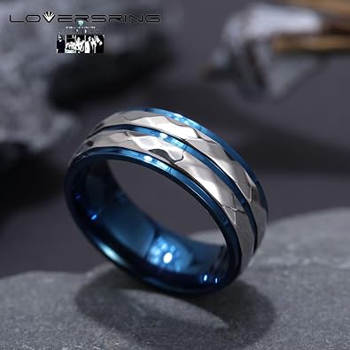 TWO RINGS Wedding Ring Sets His And Hers Promise Ring Couples Bridal Sets Women 925 Sterling Silver Heart Cz Man Tungsten Carbide Wedding Bands