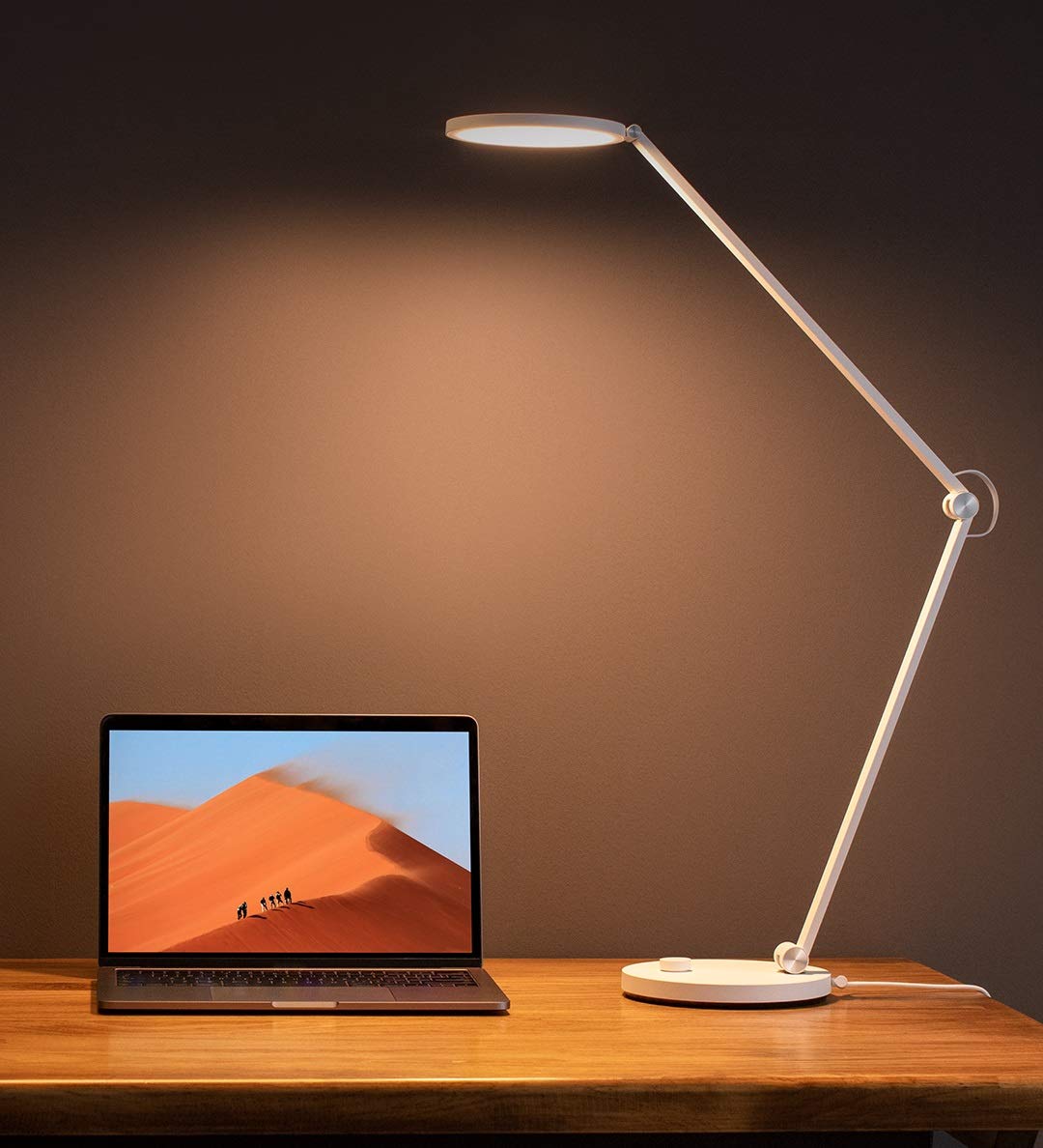 Xiaomi Mi Smart LED Desk Lamp Pro Lampe de bureau intelligente, contrôle vocal, design élégant, indice de couleur élevé, simple et intuitif, blanc, version italienne