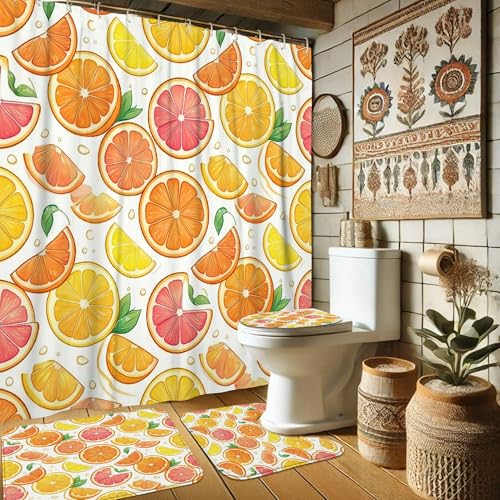 Ensemble rideau de douche rideaux baignoire tapis lavables salle de bain - 2