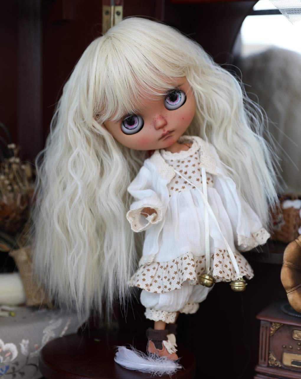 Amazon.com: Wigs Only 9-10 inch Doll Wig Long Hair for 24-27cm