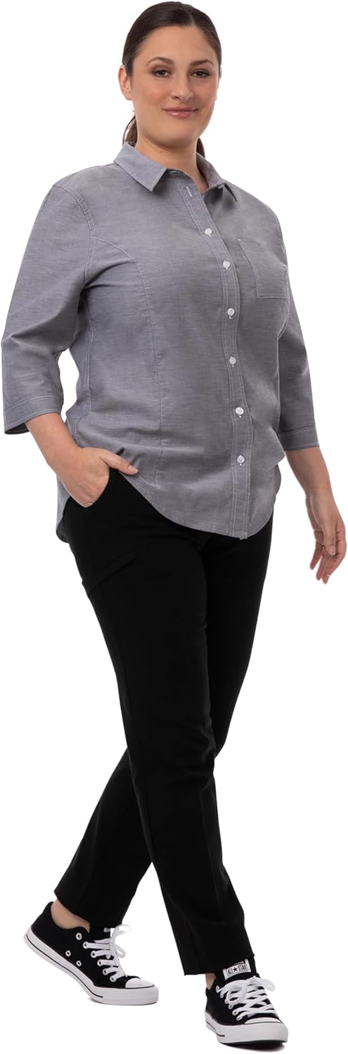 Chef Works Womens Modern Oxford Classic Shirt - Image 3