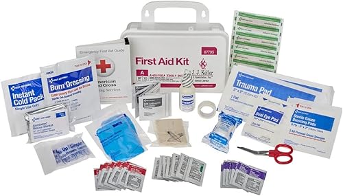 Botiquín de primeros auxilios, 10 personas, 76 piezas, ANSI clase A, OSHA, plástico, resistente al agua