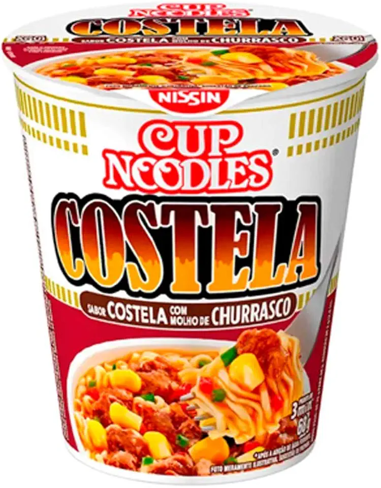 Cup Noodles Sabor Costela com Molho De Churrasco Nissin 68g