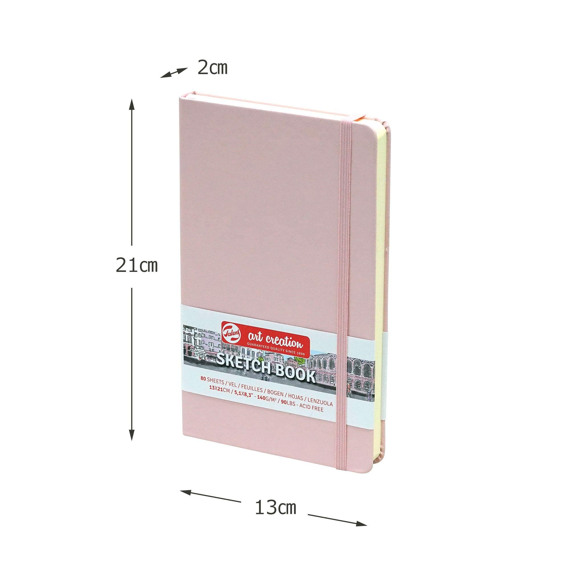 Talens Art Creation Sketchbook - Rosa pastel 13x21 cm - 140 g - 80 hojas - Papel de dibujo sin ácido - Ideal para lápiz, pastel, acrílicos, tinta — view 2