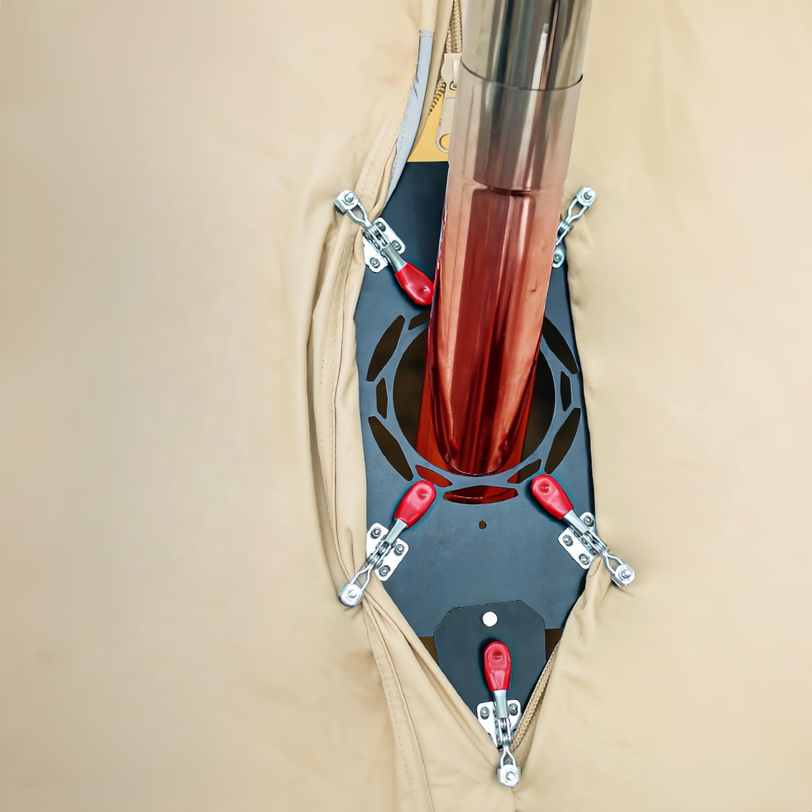 Fay Bless DIY Hot Tent Stove Jack, Aluminum Clip-On Stove Jack with 3.4