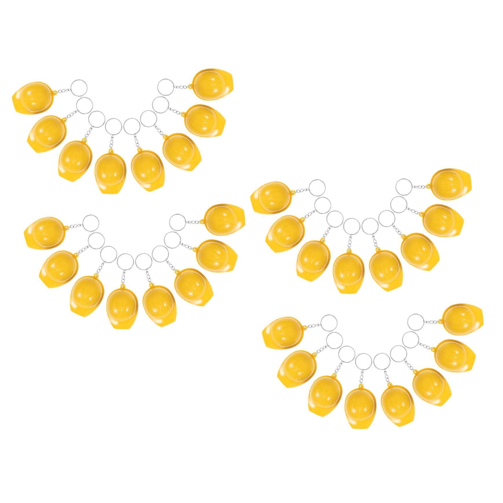 Porte-clés petit casque de sécurité jaune pour éviter de perdre vos clés sur vos chantiers