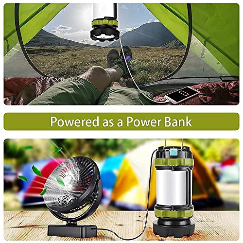 Wsky LED Camping Lantern Rechargeable, 1800LM Lanterns for Power Outages, 6 Camping Modes, 4400mHA Perfect Flashlight for Hurricane, Emergency Light, Storm, Survival Kits, Hiking, Fishing, Tent, Home