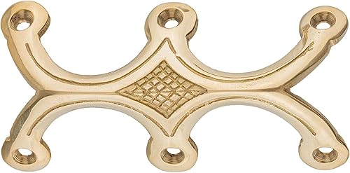 Abrazadera de borde de maletero de triple pierna de latón fundido Accesorios de muebles para troncos, cajas, cofres antiguos TKC-23