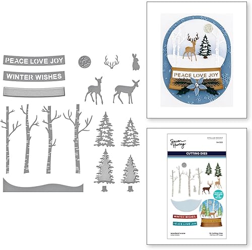 Miniatura 2 de Spellbinders Troqueles grabados con escena del bosque por Simon Hurley, metal