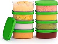 Vista 25 de Recipientes para condimentos con tapas, paquete de 8 unidades, 1.3 onzas. Recipiente para aderezo para ensalada para llevar, pequeños recipientes