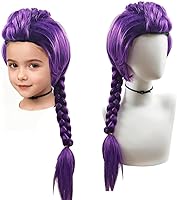 for Rumi Wig, Long Purple Braid Wigs for Kids Girls, Purple Braid Costume Cosplay Wigs, Halloween Costume Wig, Purpl-e...