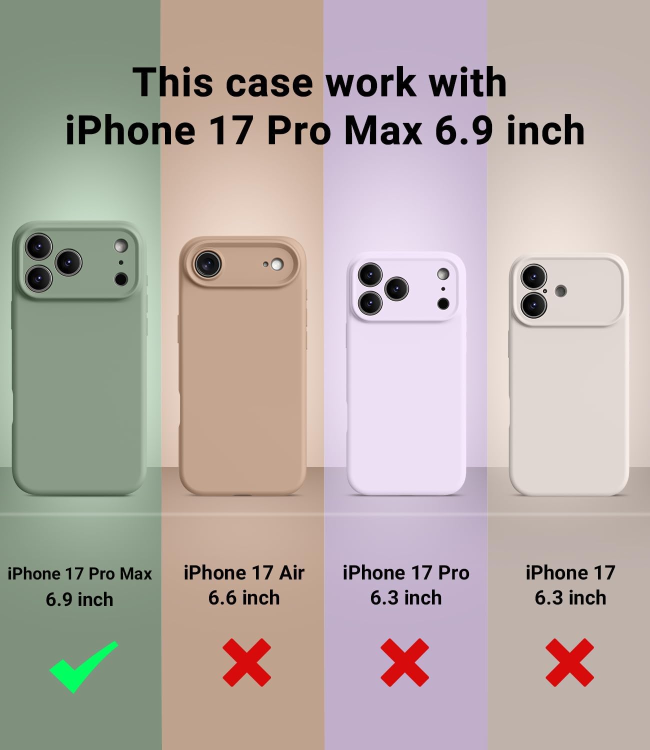 OTOFLY Magnetic for iPhone 17 Pro Max Case,Compatible with Magsafe,Classic Liquid Silicone Mobile Phone Case,Integrated Camera Control Button,Anti-Scratch Microfiber Lining, Baby Blue - Image 7