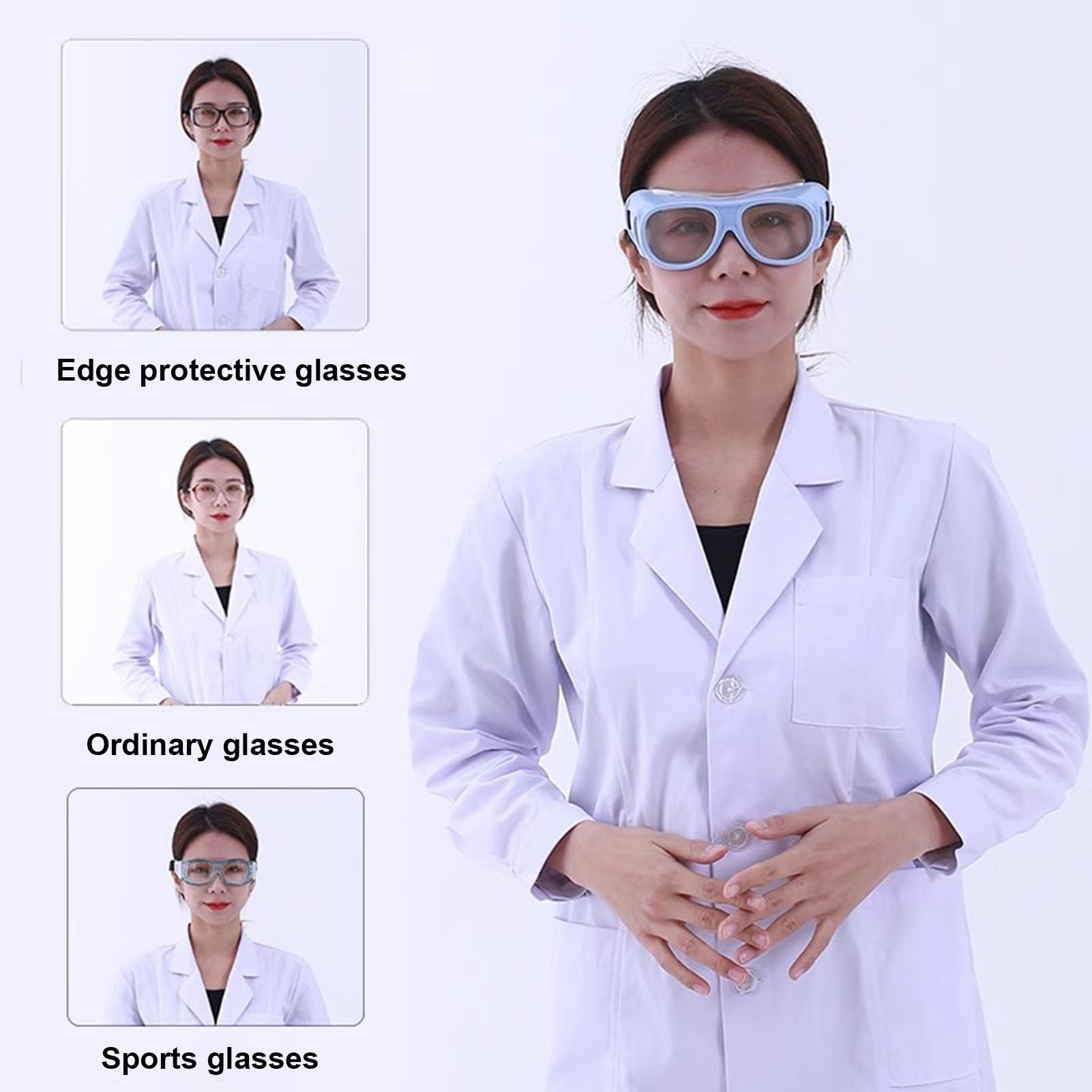 Delantal de Plomo Gafas de Plomo Protectoras Contra Rayos X Para Adultos, Gafas de Plomo Ligeras, Para Laboratorios de Hospitales Médicos, No son Fáciles de Deformar(Style1,0.75mmPb)