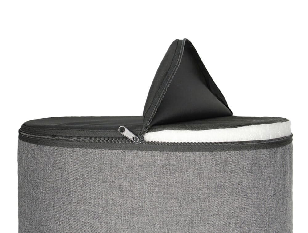Bertoni Pouf da giardino per sedersi puffer sedile Pouf rotondo ottomano mobili da giardino (AVANA)