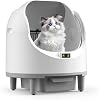 Self cleaning Cat Litter Tray, Open Top Self Cleaning Automatic Cat Litter Box for Multiple Cats, Smart cat litter Tray with APP Control, Safety Sensors, Odor-Free, 10L Large Waste Bin, Trash Bags
