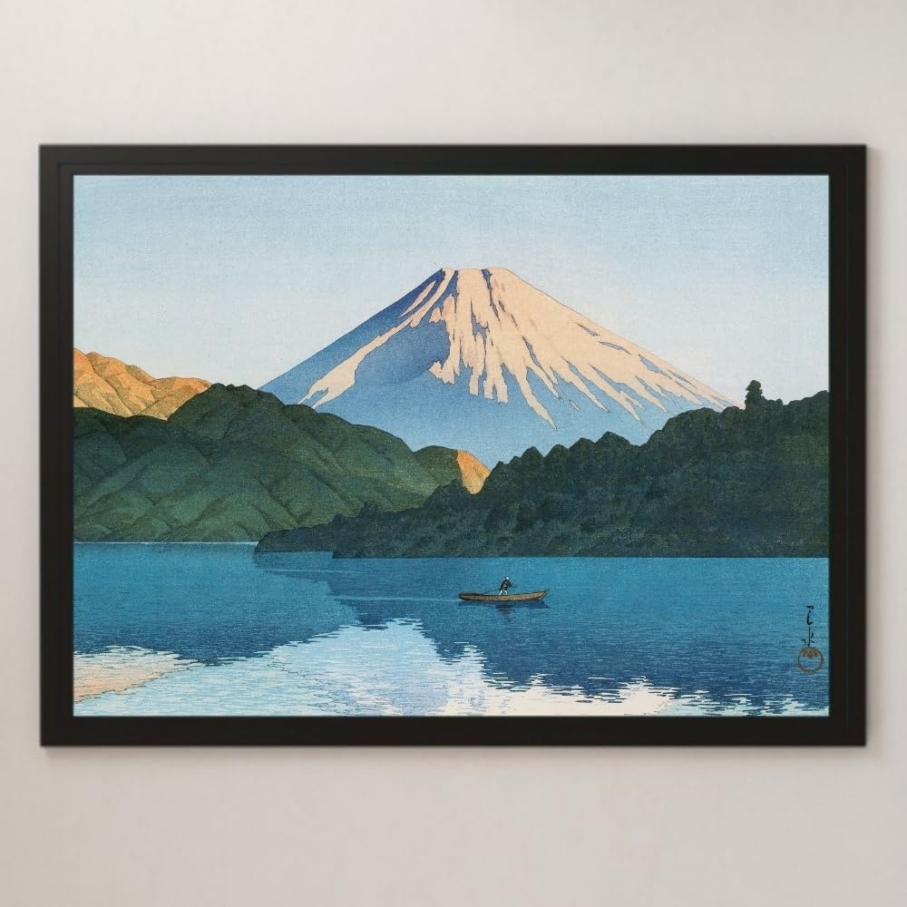 Amazon.co.jp: 川瀬巴水『箱根 芦之湖』浮世絵 アート 沢 ポスター A3