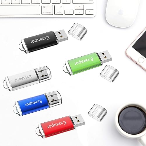 Miniatura 6 de Unidad flash USB 1GB 5PCS Exmapor Memory Stick Bulk Storage Pen Drive con indicador LED