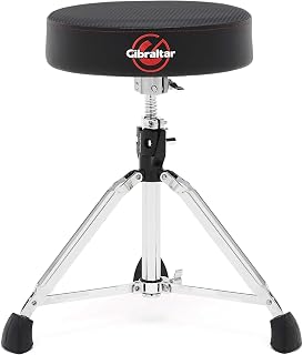 Gibraltar Schlagzeughocker, Drumhocker 9800 Series Air Tech, 9808ARW (Durchmesser: 35cm, Dry-Mesh Stoff, Super Lock, Drehspindel zur Höhenverstellung, 'Super Foot' Gummifüße)