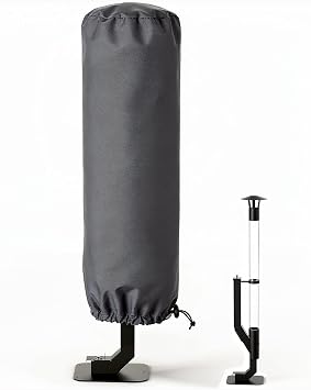 Deosk Outdoor Fire Pit Cover 60" Firepit Covers for Pellet Patio Heater Waterproof Wood Pellet Fire Tube & Torch Covers Universal Black
