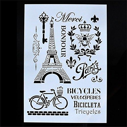 Welcome to Joyful Home 1PC Bicycle Towel Travel DIY Drawing Template Stencil for Journal/Diary/Calendar/Planner/Scrapbook A4 Size Wall Painting Stencil