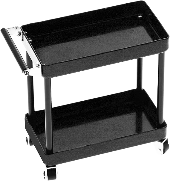 Rolling Utility Cart, Mini 2 Tier Tools Storage Trolley