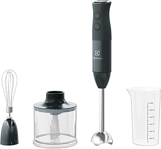 Electrolux E4HB1-6GG Create 4 Immersion Blender with TruFlow Technology, 600 W Motor, Accessories Included, Black Plastic …