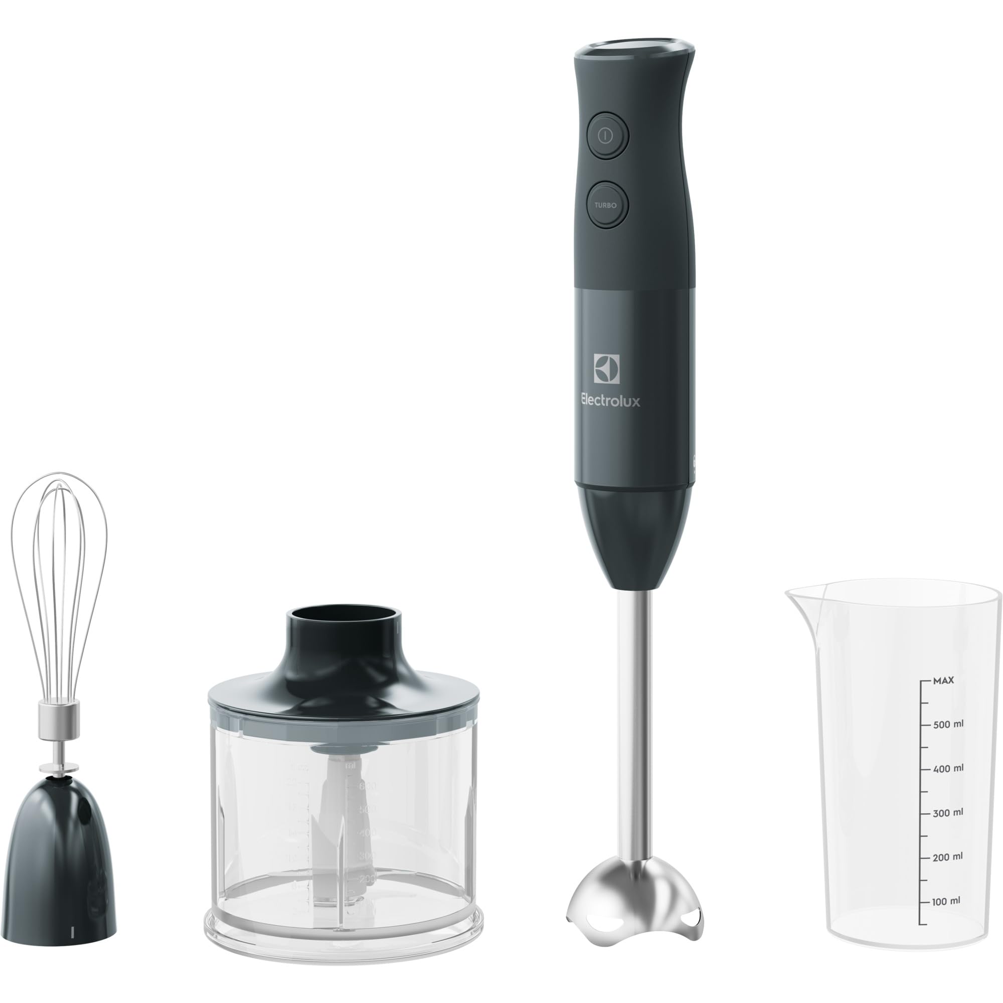 Electrolux Mixeur Plongeant Create 4 E4HB1-6GG, Mélangeur Plongée Avec Technologie Truflow, 10 Vitesses, Fonction Turbo, 600 W, Plastique, éléments sans BPA, Noir