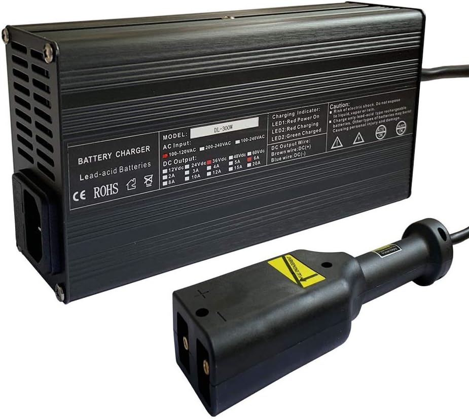 36 Volt 6 Amp Golf Cart Battery Charger D Plug for EZGO TXT