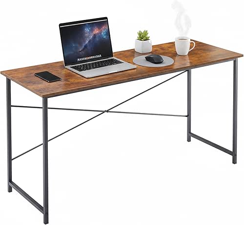 Computer Desk 55 Inch, Simple Home Office Desk Study Writing