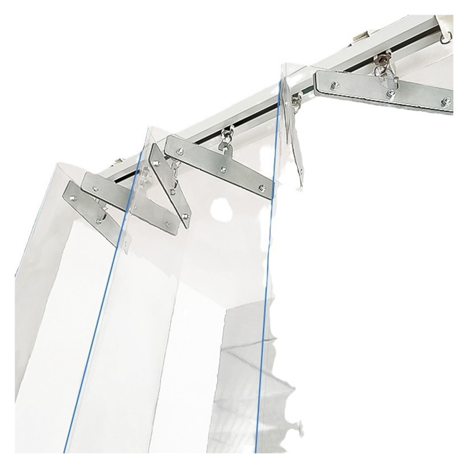 Fbhappiness Clear Pvc Strip Door Curtain Cooler Freezer Plastic Strips Curtain, 1.5Mm Commercial Entry Doors For Decoration Garage Warehouse Doors, Easy To Installed(Size:120x230cm)