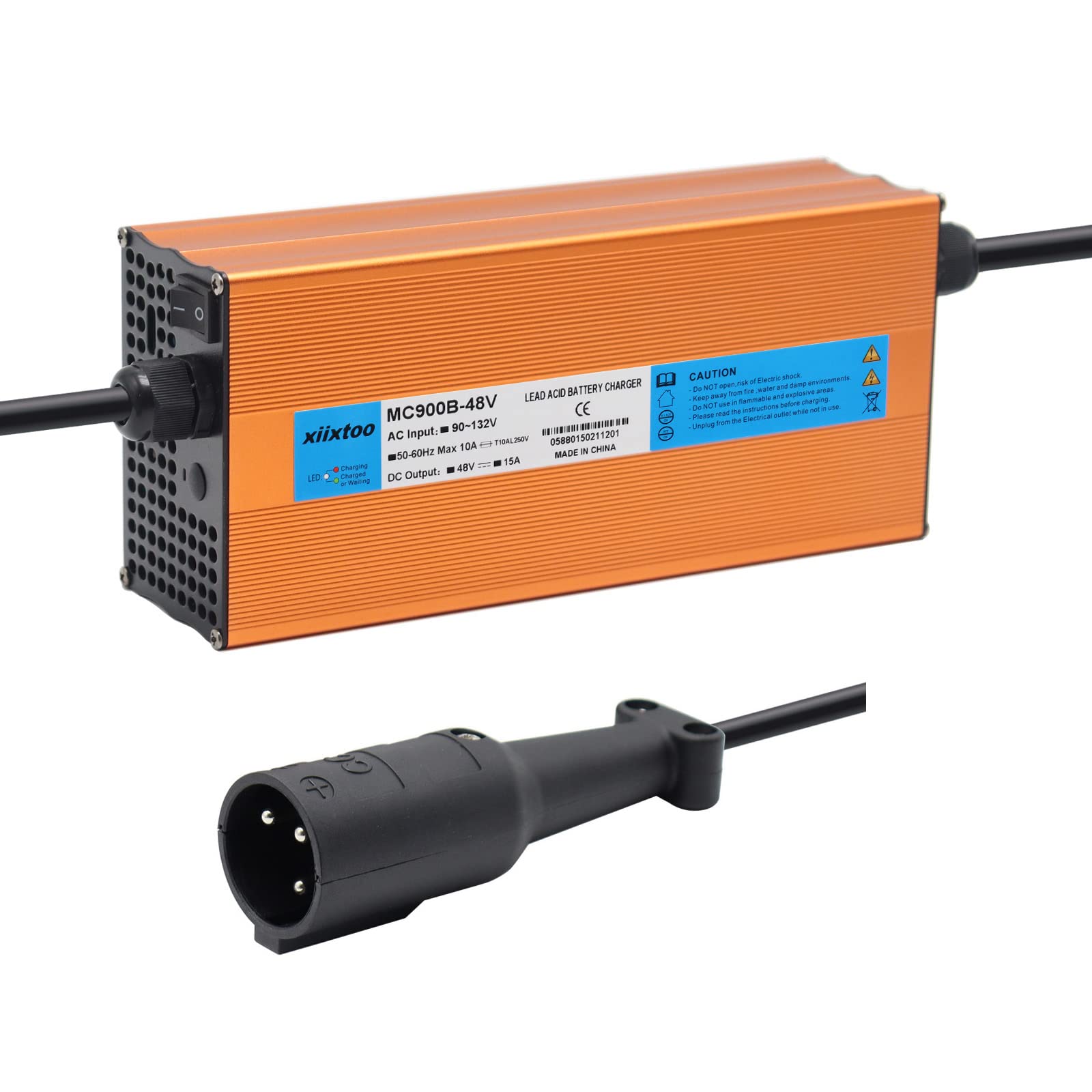 xiixtoo 15 AMP 48 Volt Golf Cart Battery Charger Replacement Compatible for 48 Volt Club Car Golf Ca
