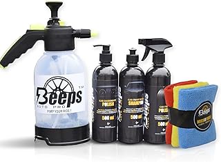 BEEPSAUTOPRO Premium All-in-One Kit for Comprehensive Vehicle Cleaning, Detailing and Maintenance | Suitable for Cars, Bik...