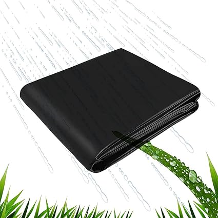 Image WHFTD Black HDPE Pond Lining Impermeable Pond Membrane Pond Liner, 0.3Mm Tear Resistant Thickening Rubber Pond Liner,4 * 5m Image WHFTD Black HDPE Pond Lining Impermeable Pond Membrane Pond Liner, 0.3Mm Tear Resistant Thickening Rubber Pond Liner,4 * 5m
