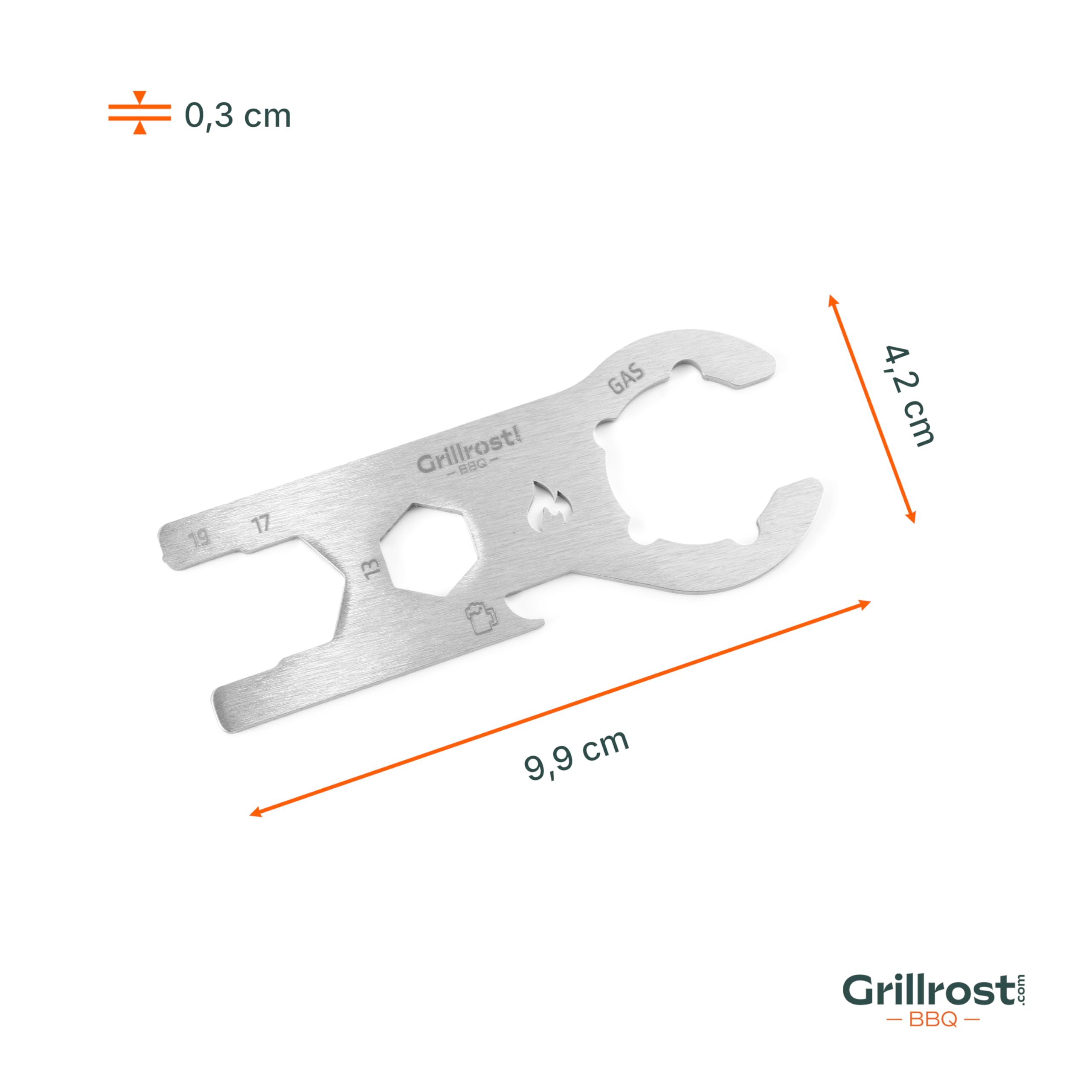 Grillrost.COM Clé Multiple - Indispensable pour Chaque Barbecue à gaz