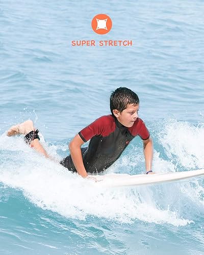Miniatura 2 de Dark Lightning Shorty Wetsuits for Kids Boys and Girls, 2MM Neoprene Thermal Swimsuit, ToddlerJuniorYouth Wet Suits