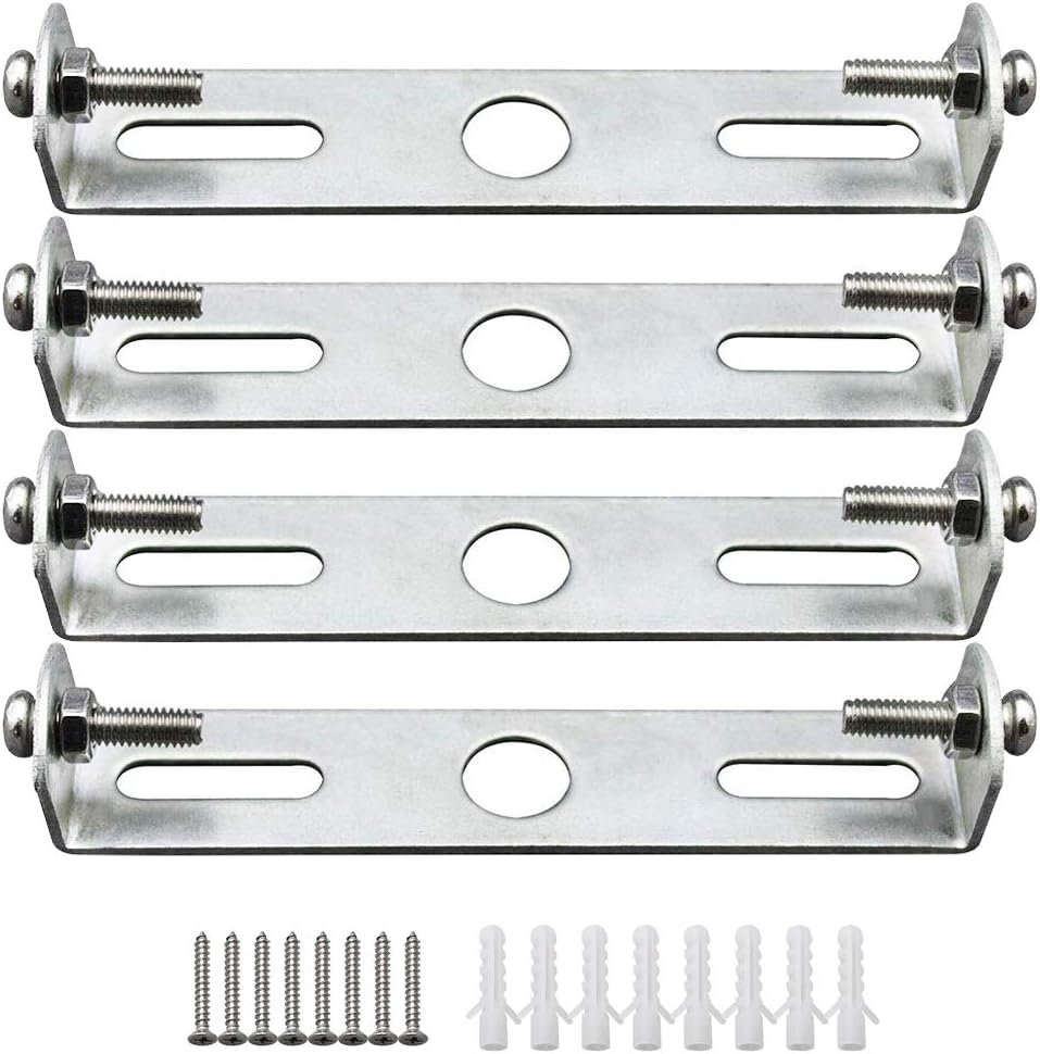 KingYH 4 Pack Lighting Fixture Ceiling Plate Bracket 105mm Plate Earthed with Screws Suspension Ceiling Pendant Light Fitting for Home Office Ceiling Lamp Silver