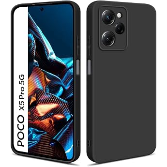 HSP Case for Xiaomi Poco X5 Pro 5G Dust-Resistant Mobile Phone Case Premium TPU Silicone Case Protective Case Scratch-Resistant Shockproof Drop Protection Camera Protection Screen Protector Perfect Fit Thin Matte Case Black