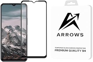 شاشة حماية من الزجاج المقوى من اروز متوافقة مع فيفو Y36i - اطار اسود، تقنية اي اس دي المضادة للغبار، مقاومة للخدش، تركيب خالٍ من الفقاعات، وضوح HD (فيفو Y36i)