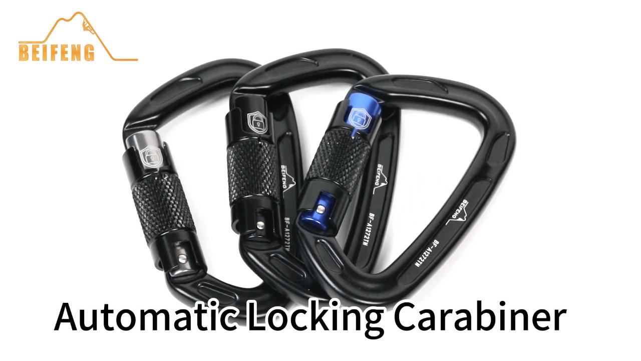 Amazon.com : BEIFENG Auto Locking Carabiner 25KN Professional Rock