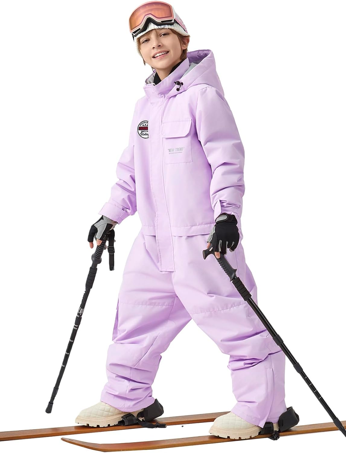 WOWULOVELY One Piece Snow Suit for Kids Toddler Girls and Boys Snowsuit Waterproof Insulated Jumpsuit Coveralls Snowboard - Image 4