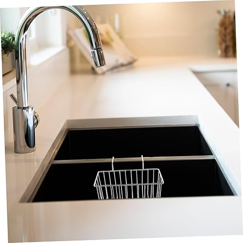 Miniatura 8 de Estante para fregadero de cocina, soporte de almacenamiento de acero inoxidable, diseño fácil de limpiar