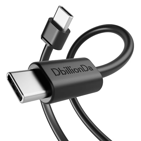 DbillionDa USB C to USB C Cable, Short Connector Charger (6ft, 60W) for iPhone 15, Galaxy S23, MacBook Pro 2020, iPad Pro, iPad Air 4, Pixel, Switch & More Enhanced Gaming Comfort