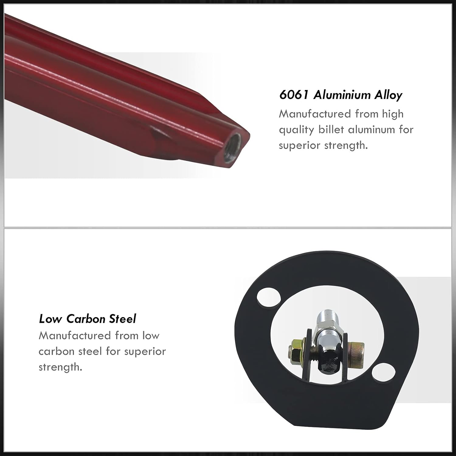 AJP Distributors JDM Sport Suspension Rear Upper Red Aluminum Strut Tower Bar Tie Brace Stabilizer Arm Compatible/Replacement For Nissan 300ZX Z32 Fairlady Z 1990 1991 1992 1993 1994 1995 1996