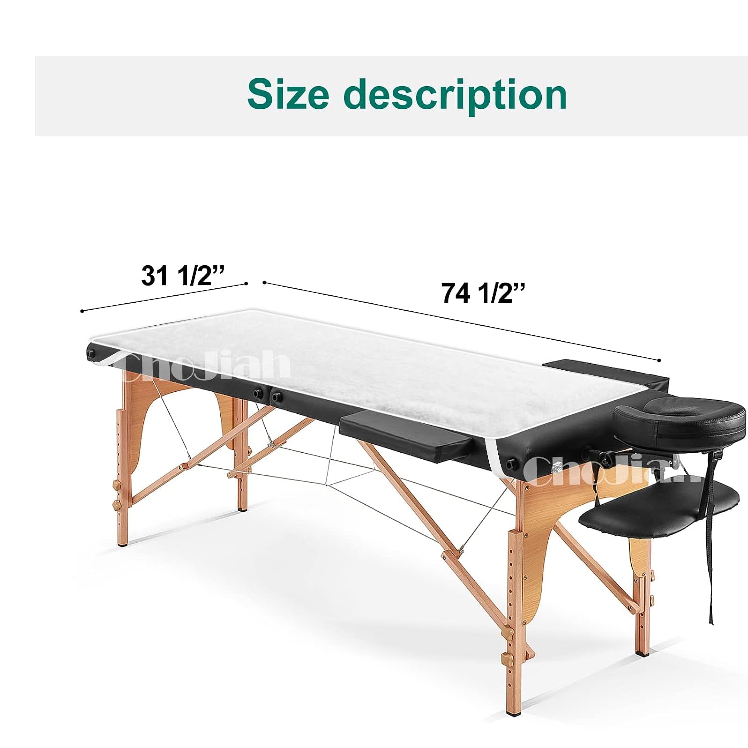 ChoJiah Thickened Massage Table Warmer Heating Pad Professional Massage Table Pads with Face Cover, 31 1/2 Inches x 74 1/2 Inches