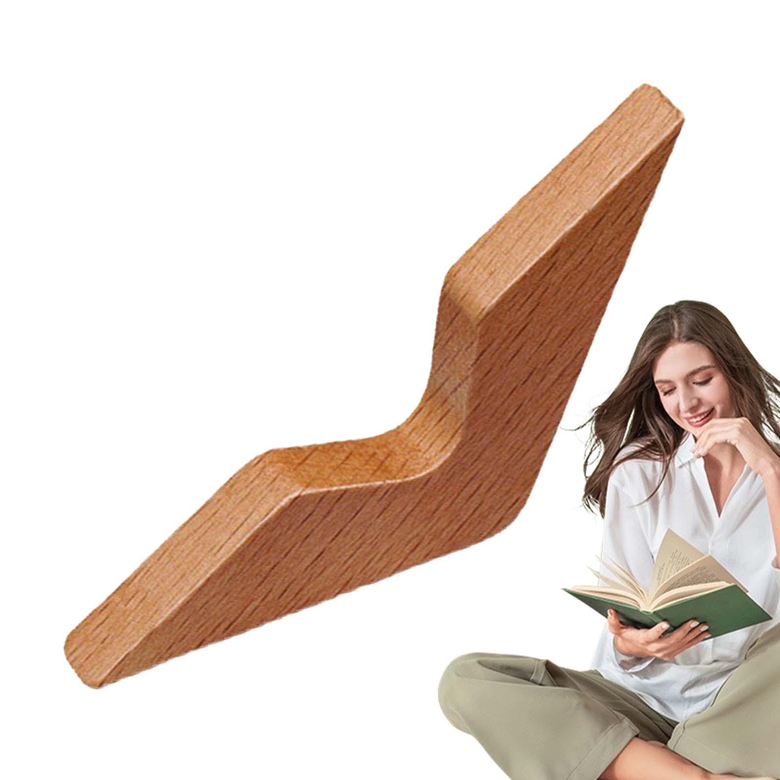Portapáginas para pulgares, Portalibros para pulgares - Marcador de pulgar natural de madera - Soporte para abridor de libros con soporte para dedos, accesorios de lectura para niños, ratones de bibli