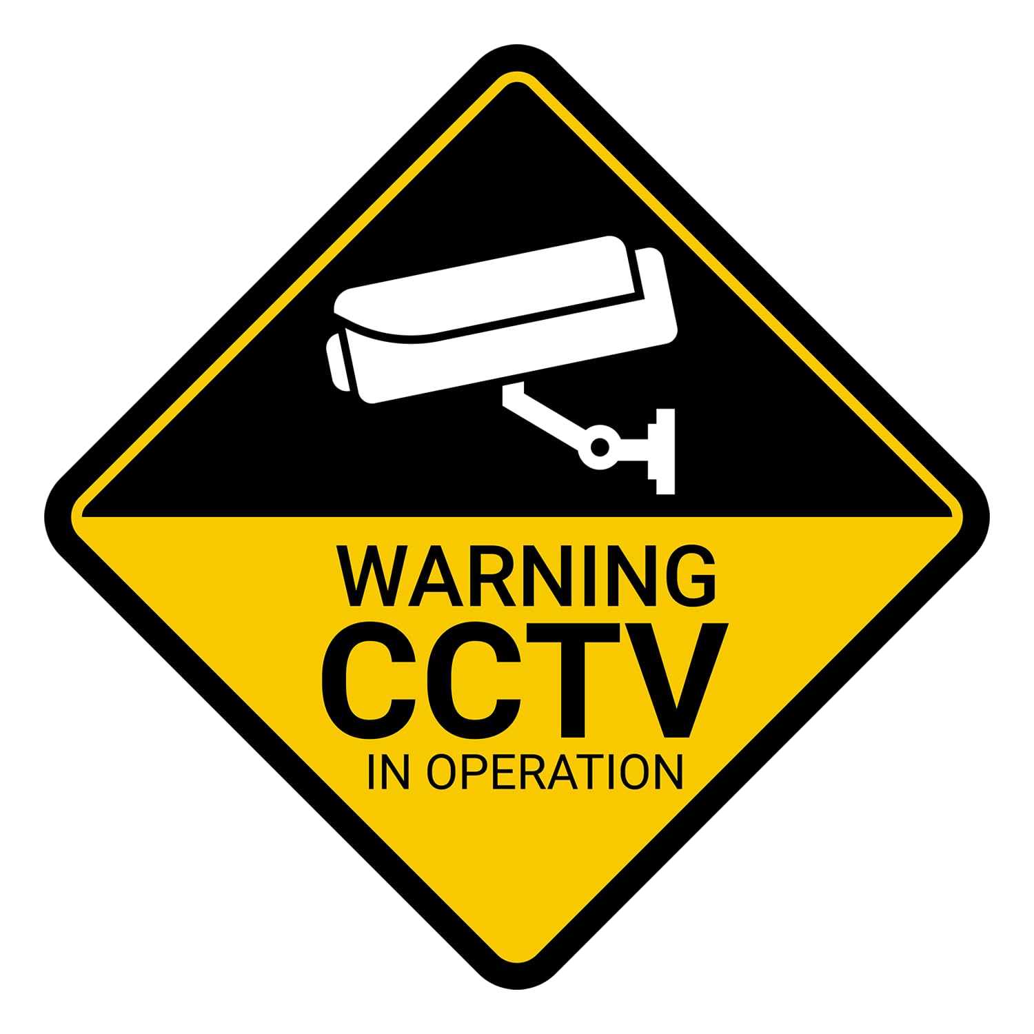 Photo 1 of Warning CCTV in Operation, Active Camera Sticker Sign, 24 Hours Security Warning Signs (religious figure) 3"