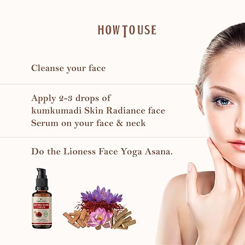 Miniatura 5 de Organic Netra Aceite facial ayurvédico Kumkumadi Tailam, para una piel brillante, reduce la pigmentación y desvanece las manchas oscuras,