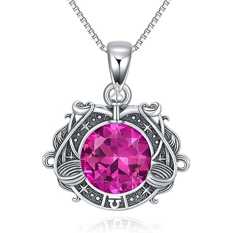 LONAGO Zodiac Sign Necklace Celestial Constellation Necklace Horoscope Astrology Zodiac Pendant Necklace Gift for Women