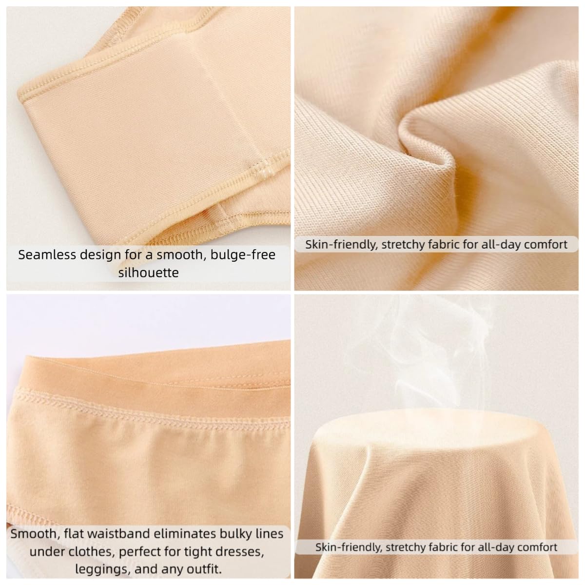 Slip da Balletto Color Pelle Senza Cuciture per Bambine 4-13 Anni, Intimo da Danza in Cotone Traspirante per Ginnastica e spettacoli, Confezione da 3